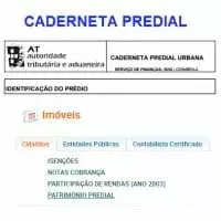 caderneta predial
